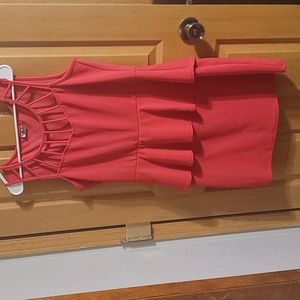 Peplum hot punk cut out dress